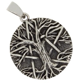 AFP AS-793 Pentagram Tree of Life Pendant 925 Sterling Silver, Sterling Silver, No Gemstone