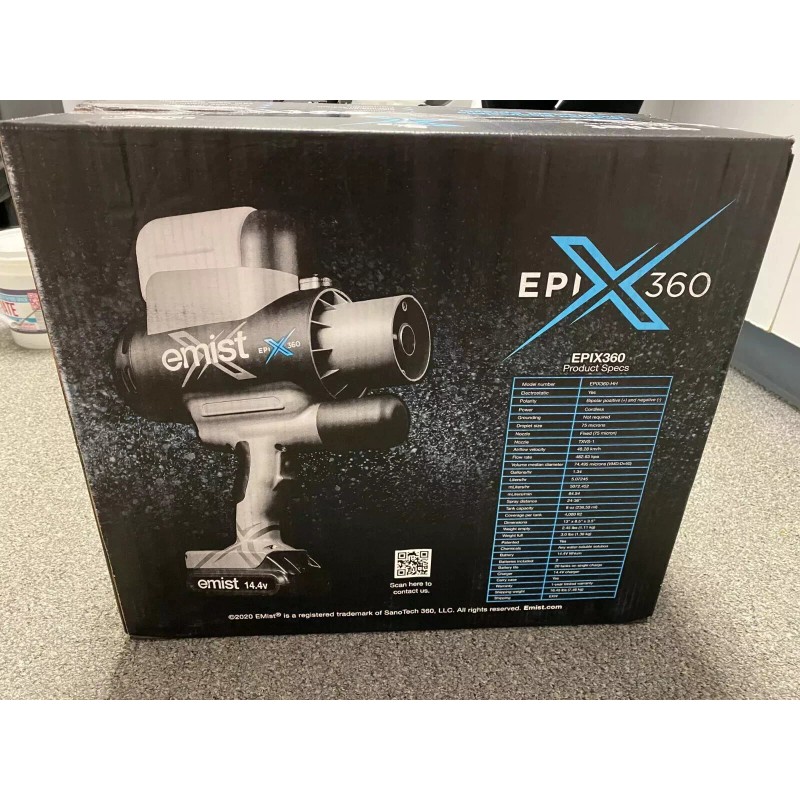 Emist Epix360 Electrostatic Handheld Sprayer With Case Sealed NEW