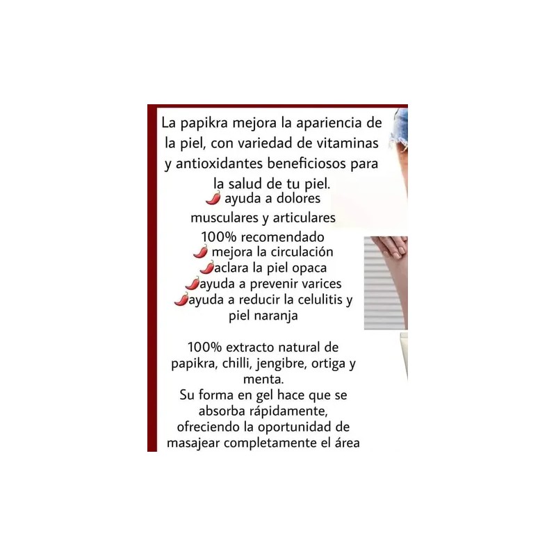 Gel De Masaje / Balsamo De Paprika Y Chile /
