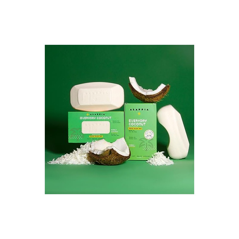 Alaffia Jabón Coco Everyday Corporal Aceite Natural Manteca Karité Extractos