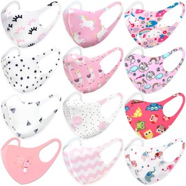 CBC Crown 12 Pack Unisex Children Dust Protection, Breathable, Washable and Reusable Face Masks, Boys & Girls (12 PACK, SET IV)