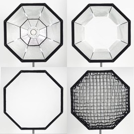 AMBITFUL Softbox 140cm/55 inch Octagon Honeycomb Grid Bowens softbox, with Honeycomb Grid + Carrying Bag, for Bowens Mount lamp
