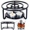 Tea Light Holder Tea Warmer Coffee Warmer Metal Black