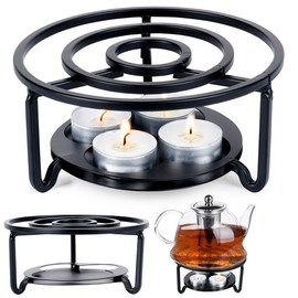 Tea Light Holder Tea Warmer Coffee Warmer Metal Black