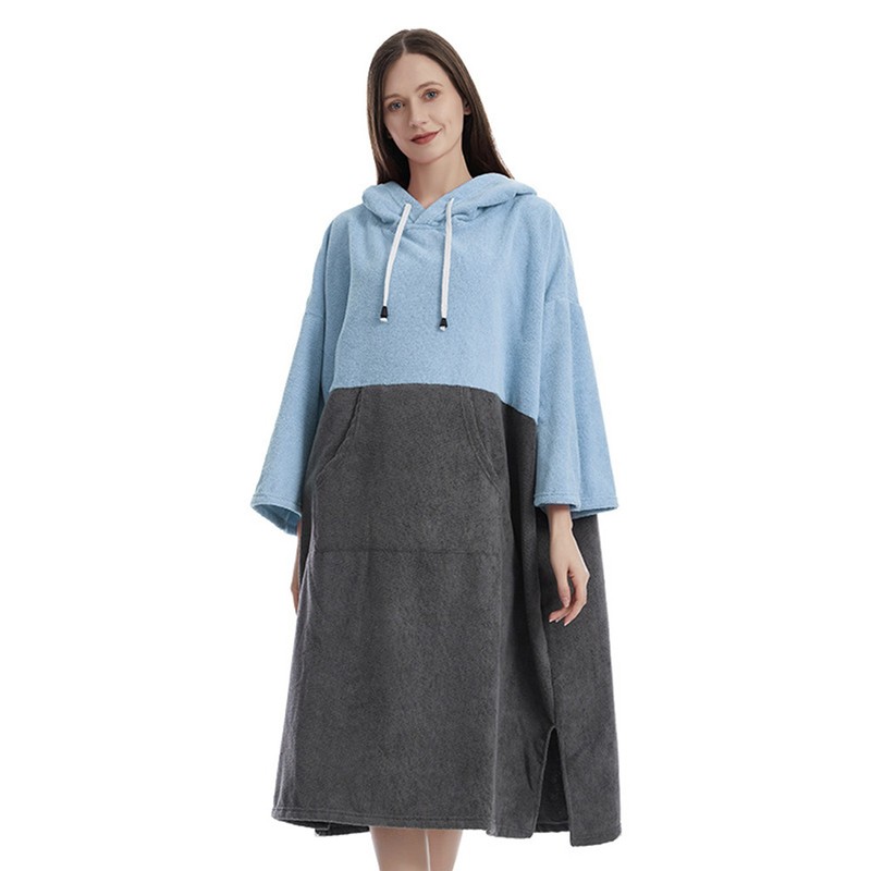 Quick Dry Bath Towels Pool Changing Robe Quick-Dry Poncho Surfing