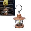 Camping Lantern, Retro Warm Camp Light, Battery Powered Metal Vintage