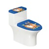 PJHEQOXE The King Cat Toilet Lid Cover and Toilet Tank