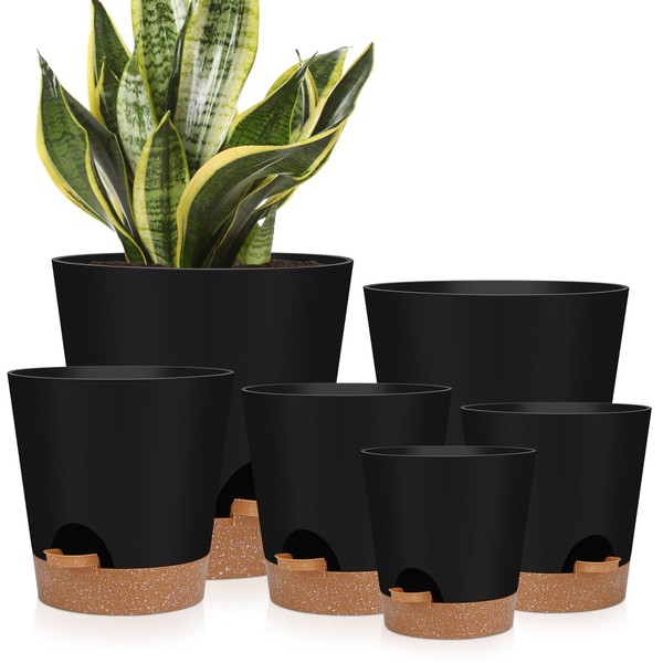 YNNICO YNNICO Indoor Self Watering Planters with Drainage Holes and
