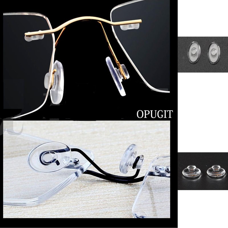 5 Pairs Eyeglasses Nose Pads Round Push in Nose Pieces,Slide