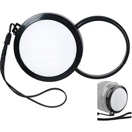 DIGITAL HD Front Lens Cap White Balanced WB with Lanyard Compatible with Canon Compatible with Nikon Compatible with Sony etc. White Front Lenses (77 mm)