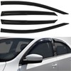 Side Window Deflector Dark Smoke Visors Rain Guards 4 -Pieces