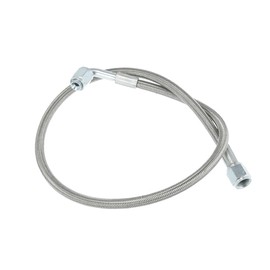 HEROFFIX 4AN Turbo Oil Feed Line 24" Length Stainless Steel Braided AN4 90 Degree Straight Hose End Pressure Remote Turbocharger Oil Drain Return Line Replace Parts
