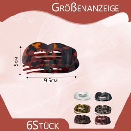 6 Stück Flache Haarklammern, Entenschnabel Haarspangen Damen Haarspangen Damen Dünnes Haar Haarklammer Flach Haarspange Dünnes Haar Hairclip Flache Krabbenclips Haare Haarclip Flach ffür Frauen