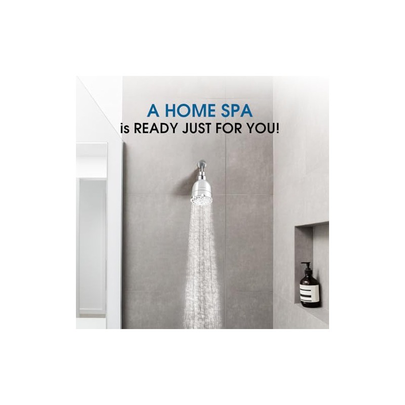 High Pressure Boosting Shower Head, ALOHOME 6 Powerful Spray Settings
