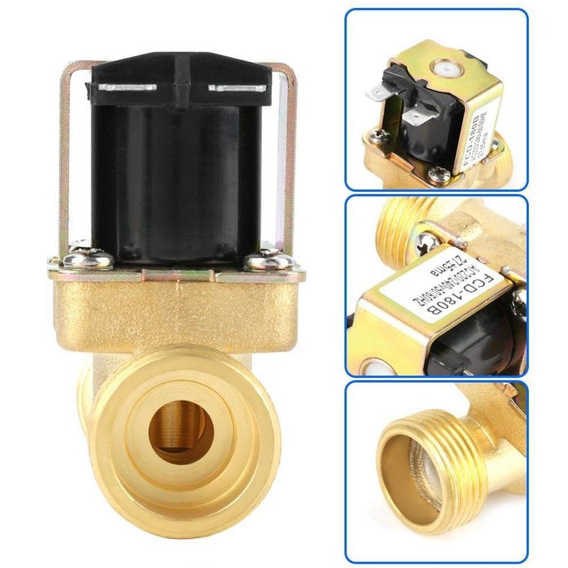 Nimoa Electric Valve, G3/4 Two-Way Water Inlet N/C Normal Closed