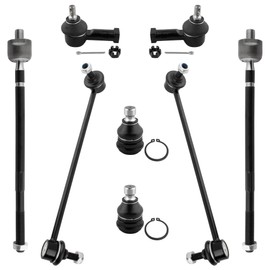 BOXI (Set of 8) Front Inner & Outer Tie Rods + Lower Ball Joints + Sway Bars Fit for Chrysler Sebring Dodge Stratus Coupe Mitsubishi Eclipse 2001-2005 Galant 1999-2003 | K7449 K7431 K7430 ES2347 EV457