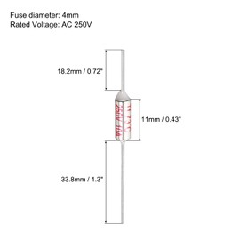 sourcing map 5 Pcs Metal Temperature Thermal Fuse SF73 73C 163.4F 10A 250V Cutoff Thermal Fuse with 10 Pcs BN1.25 Bare Terminal Butt Connector