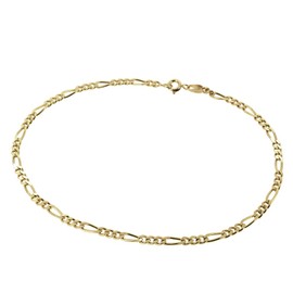 Shinjuku Gin no Kura Figaro Chain 925 Silver Men's Anklet (Storage Pouch, Silver Polishing Cloth Set), Popular, Men's and Women's, No Stone