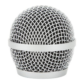 Nicear Stainless Steel Microphone Ball Head Windscreen Replacement for Shure PG48 PG58 PGX2 BLX288 PG24 BETA58A SM58 with Built-in Foam Filter 31mm x 51mm