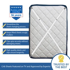 Sheet Suspenders ORIGINAL (gripper, fastener, straps), featured on QVC! Keep all sheets smooth and tight! Sleep like never before!
