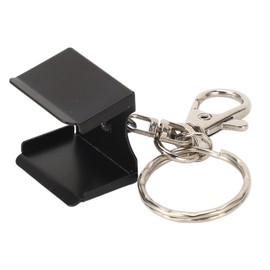 Professional Billiard Cue Chalk Holder Stainless Steel Dirt Resistant Chalk Clip with Keychain Attachment for Pool Players and Billiards Enthusiasts Premium Accessories (Black)