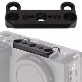 Tbest Top Plate for Sony Alpha FX3, FX30 - Black Aluminum Alloy Camera Top Plate with 1/4 and 3/8 Threaded Holes - Stabilisers & Supports