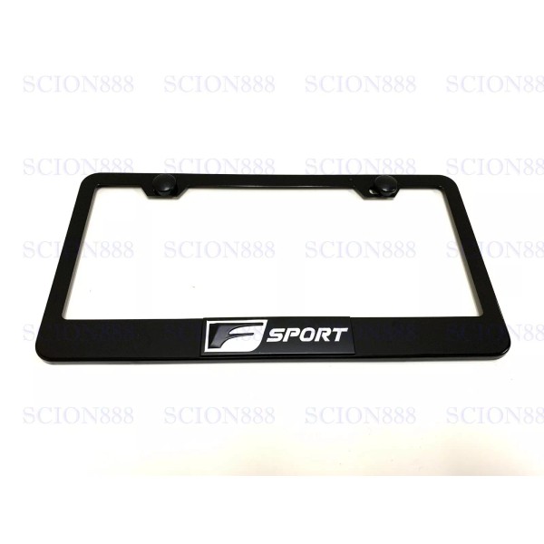 License Plate Frame 1pc 3D F SPORT Emblem Badge BLACK