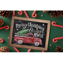 Diamond Art Kit Christmas Diamond Art Kit for Adults Christmas Tree,DIY Full Drill Gem Art Crafts for Home Wall Decor,Happy New Year(10x12 inch)