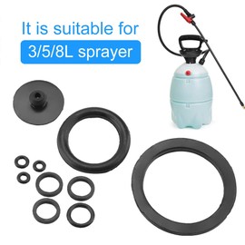 Haofy Rubber Sealing Ring, 10pcs/ Set Useful Durable Rubber 3/5/8L Garden Sealing Ring Essential Sprayer Accessories Seal Ring Replacement for Garden Sprayer