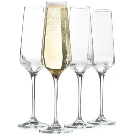 Hotel Collection Set of 4 Flute Glasses   NEW!!!!!!