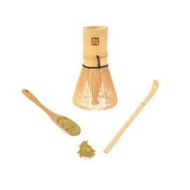 Restaurantware-Dojo Matcha Tea Whisk Set, 3-Piece Traditional Matcha Brush Set - Includes Whisk (Chasen), Scoop (Chashaku), And Spoon, Durable, Bamboo Matcha Making Set, Heat-Resistant, Sustainable