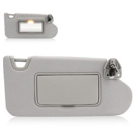 Hurotoms Right Passenger Side Sun Visor Gray with Vanity Mirror and Light,Without Sunroof for Nissan Altima 2013 2014 2015 2016 2017 2018,Replacement 96400-3TA2A