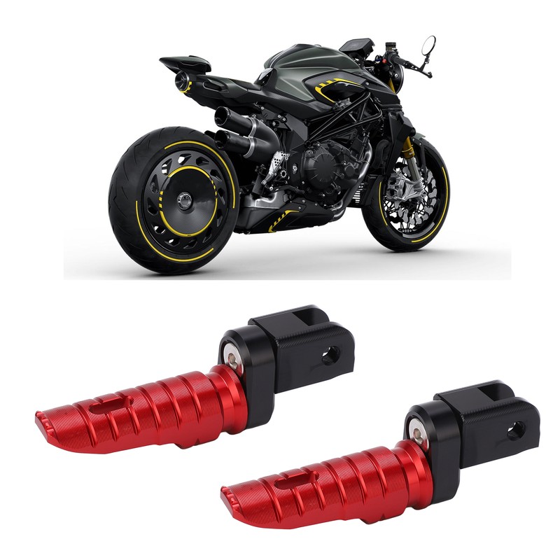 Motorcycle Front Footrests Aluminium Alloy Anti Slip Replacement for MV