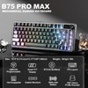 YUNZII B75 PRO MAX 75% Mechanical Keyboard (Black, Cocoa V2)