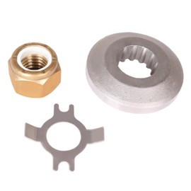 SouthMarine Boat Engine 73345 92647M 73345A1 18-4233 Thrust Washer, 76281 Tab Washer, 69578Q1 18-3704 Propeller Nut for Mercury 25HP 30HP 35HP 40HP 45HP 50HP 60HP 70HP Outboard Motor Prop Shaft