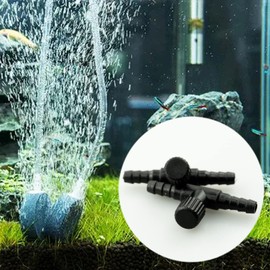 SZXMDKH 13 Pack T Shape Aquarium Control Valves Single Way Black Plastic Aquarium Hose Connector Air Flow Control Regulator Air Valve for 5 mm ID Tubing