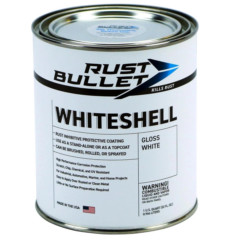 RUST BULLET Whiteshell Industrial Grade Preventive Coating, 1 Quart -