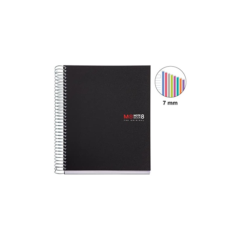 Miquelrius 8-subject Lined Poly Spiral Notebook 8.5 x 11 400