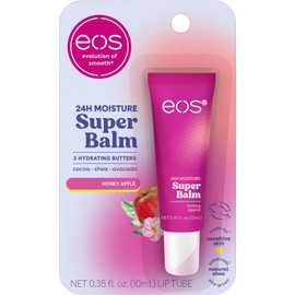 eos 24H Moisture Super Balm- Tratamiento labial de manzana miel, día o noche, hecho para pieles sensibles, 0.35 onzas líquidas