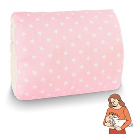Aolso Cozy Cradle Arm Pillow, Breastfeeding Arm Pillow, Baby Breastfeeding Nursing Pillow, Baby Nursing Head Support Pillow, Breastfeeding and Bottle Feeding Head Support Pillow (Pink Stars)