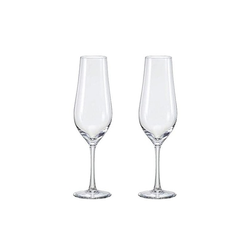 Royal Scot Crystal Set of 2 Classic Traditional Champagne Flutes