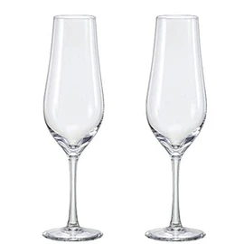 Royal Scot Crystal Set of 2 Classic Traditional Champagne Flutes with Gift Box 6oz