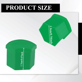 Tecledsn 20PCS Wheel Nut Covers Bolt Caps, Wheel Lug Nut Covers, 17mm Hexagonal Tire Nut Covers with Removal Tool, Hub Screw Protection Cap Car Accessories for Vehicles (Green, 17MM)