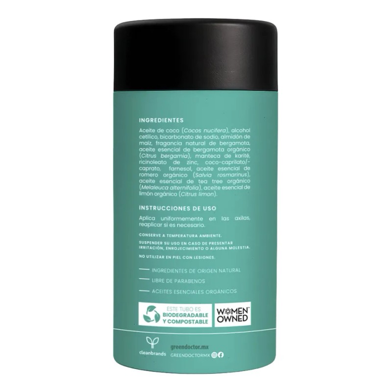 Desodorante Barra Green Doctor Mix Bergamota Lavanda Naranja 165g