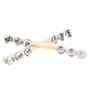 2Pcs Children Percussion Musical Toy Wooden Hand Bell Rattle Shaker