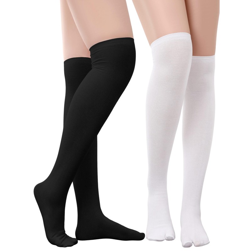 Bencailor 2 Pairs Flip Flop Socks for Women Split Toe