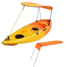 Kayak Sun Shade Canopy - UV Protection Waterproof Oxford Cloth, Tool-Free Installation for 9-11FT Kayaks/Canoes, Includes Protable Bag