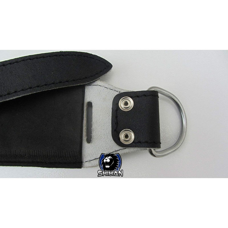 NWS SHIHAN INFINITY Black/Leather GYM ANKLE STRAP 'POWER-STRAP Foot/Flex Ankle