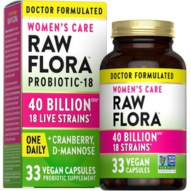 Natures Truth Probióticos para mujeres Raw Flora  Formulado por un médico, 40 mil millones de UFC  prebióticos  Apoyo digestivo, vaginal y urinario...