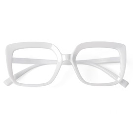 Eyekepper Reading Glasses for Women Large Frame Readers Eyeglasses Oversize - White +2.50